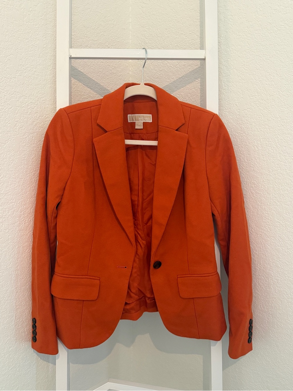 MICHAEL Michael Kors Burnt Orange Tailored Blazer - Women's Jacket